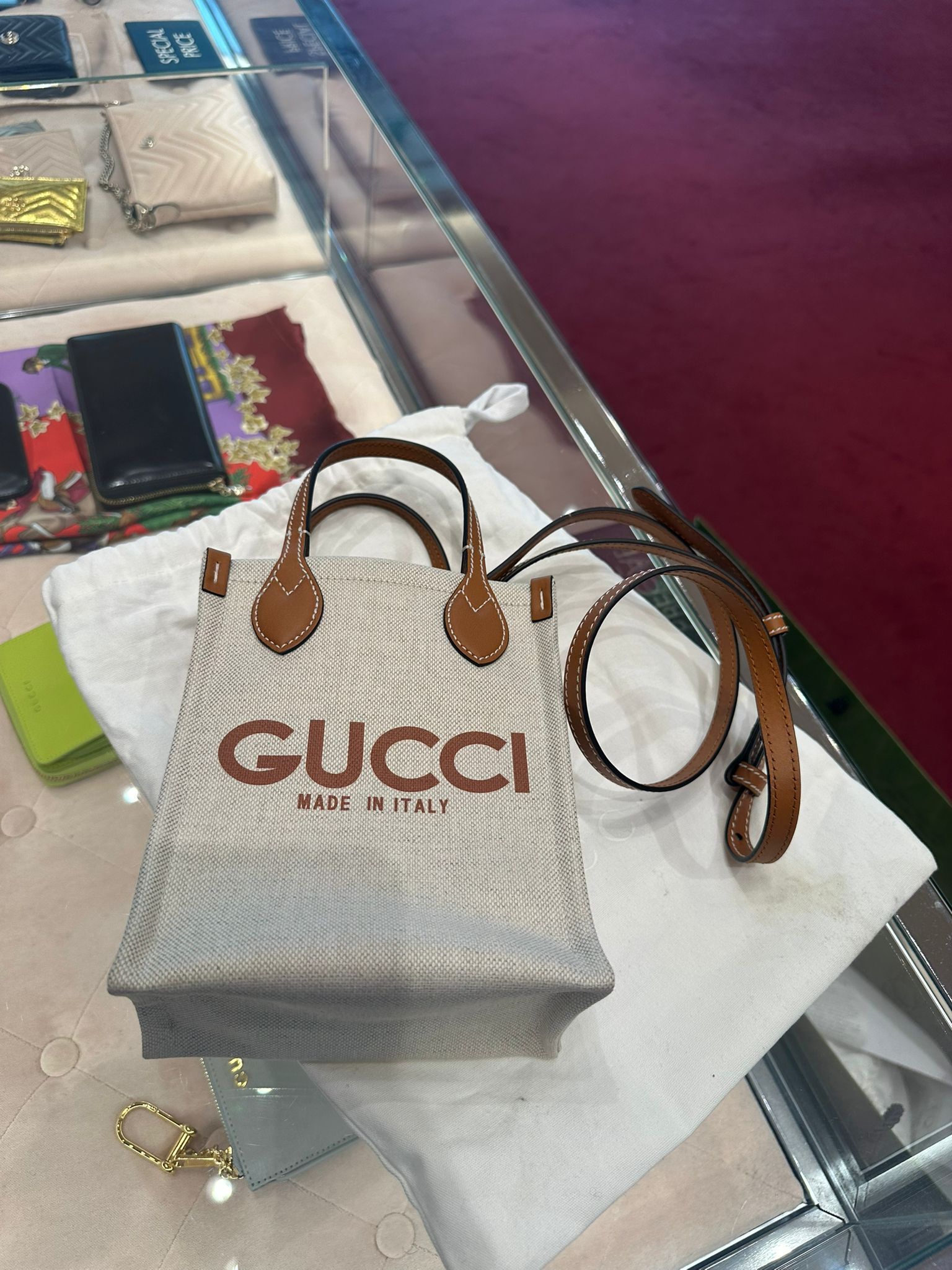 LYS01508 Gucci Logo兩用帆布Tote Bag