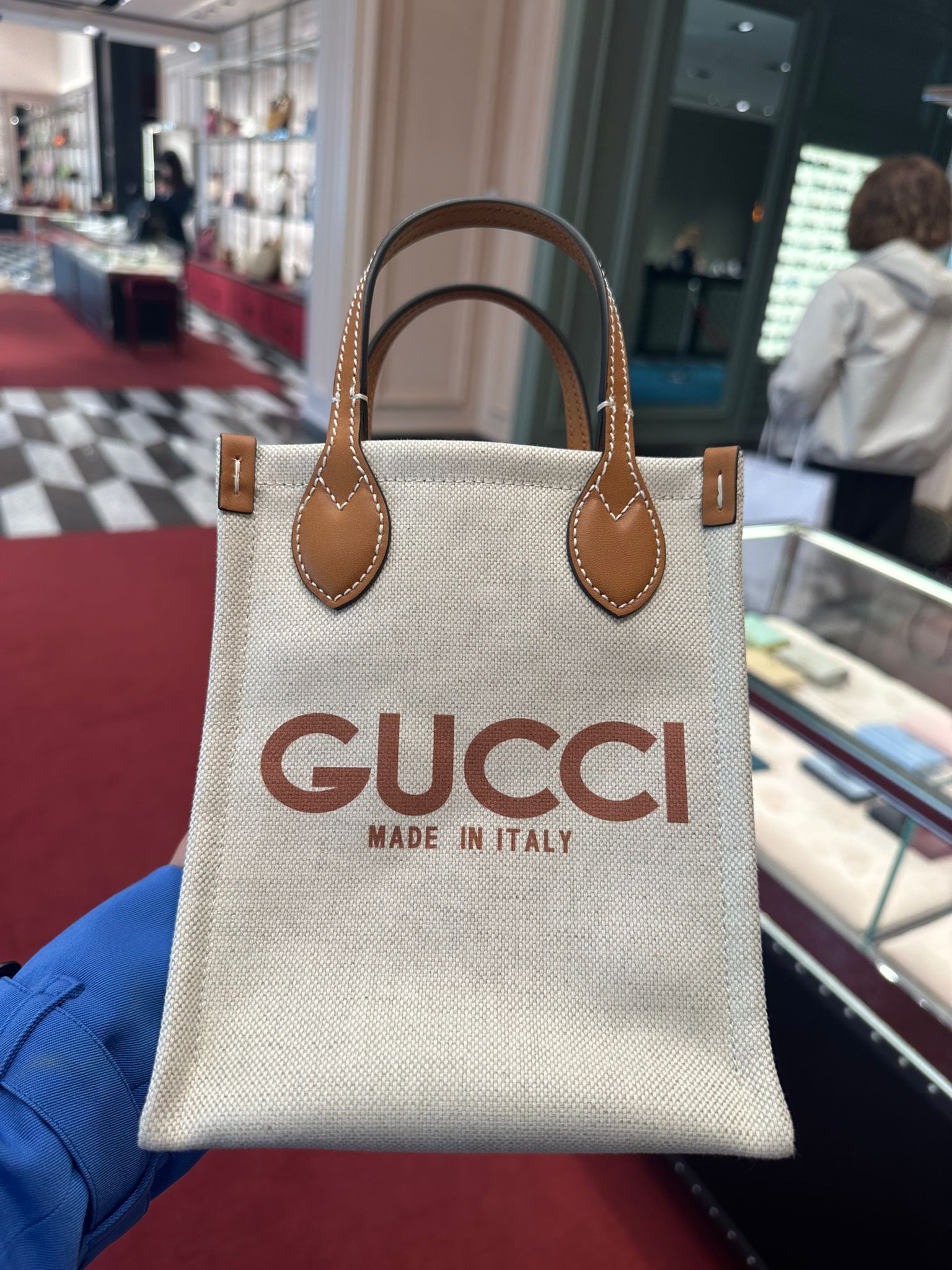 LYS01508 Gucci Logo兩用帆布Tote Bag