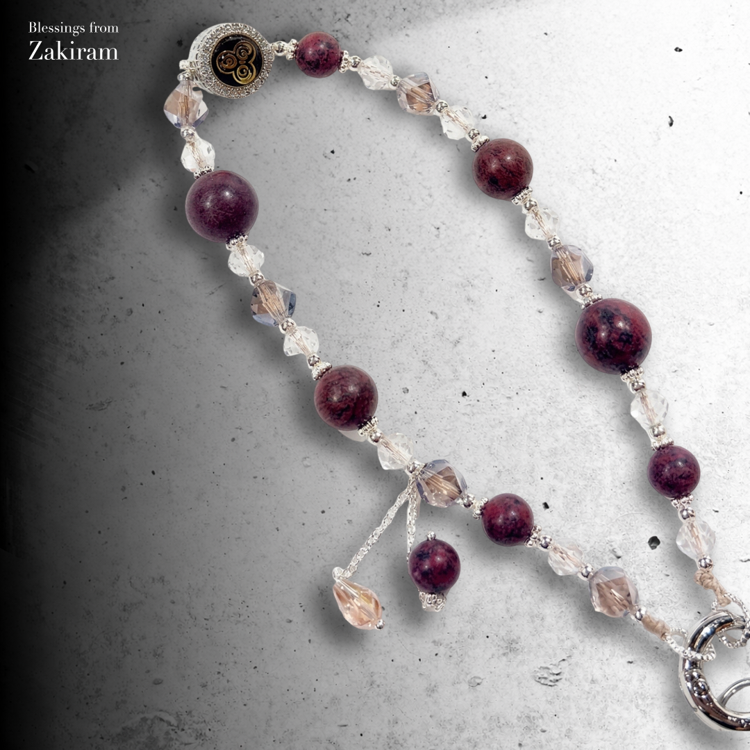 靈赫宮 扎基拉姆 合香珠 手機鏈（紫華凝韻