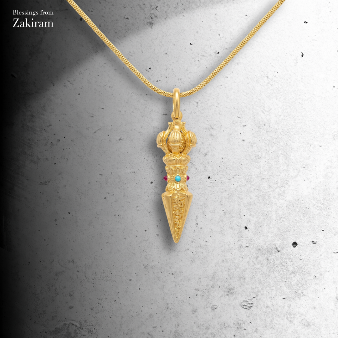 一字金剛杵 破除無明 吊墜（金）