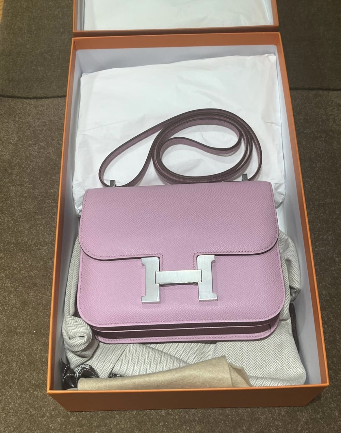 Constance mini X9 mauve sylvestre ck epsom G