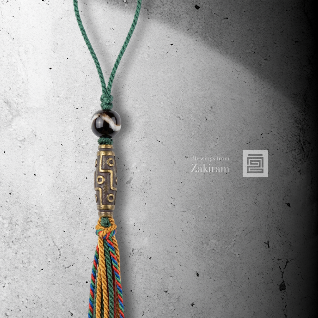 虎牙天珠 九眼天珠 掛飾