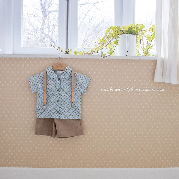 正韓夏mkids 兩色森系日常褲