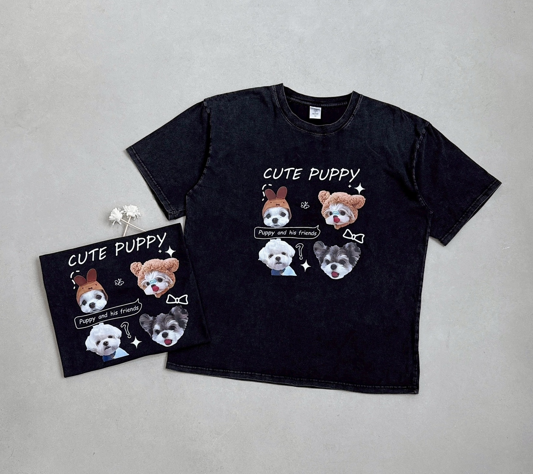 四隻狗狗CUTE PUPPY水洗上衣