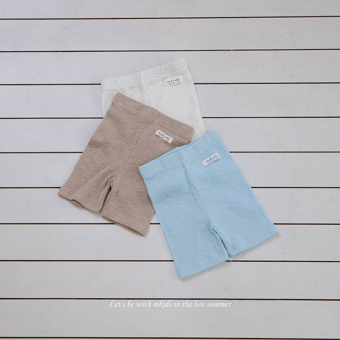 正韓夏mkids 三色安心包色螺紋內搭褲