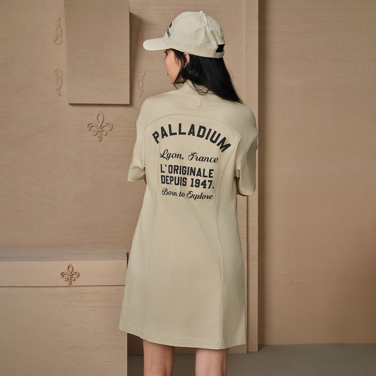 女裝 PALLADIUM LOGO 落肩口袋連身裙