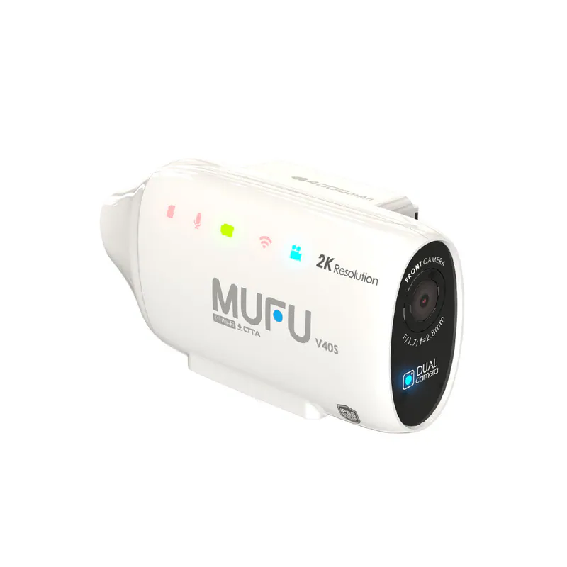 MUFU 雙鏡頭機車行車記錄器 V40S極光機(側邊款)   內附64G記憶卡  星曜黑/星河白