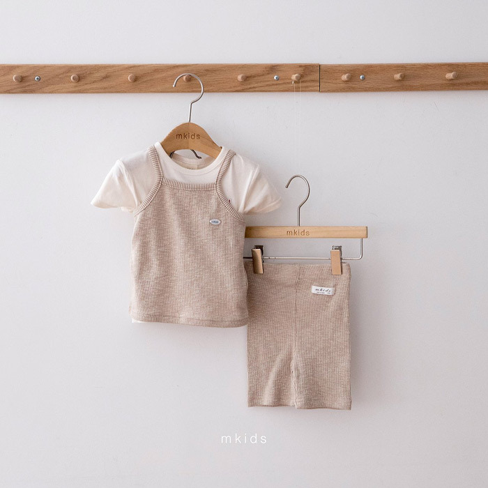 正韓夏mkids 三色安心包色螺紋背心