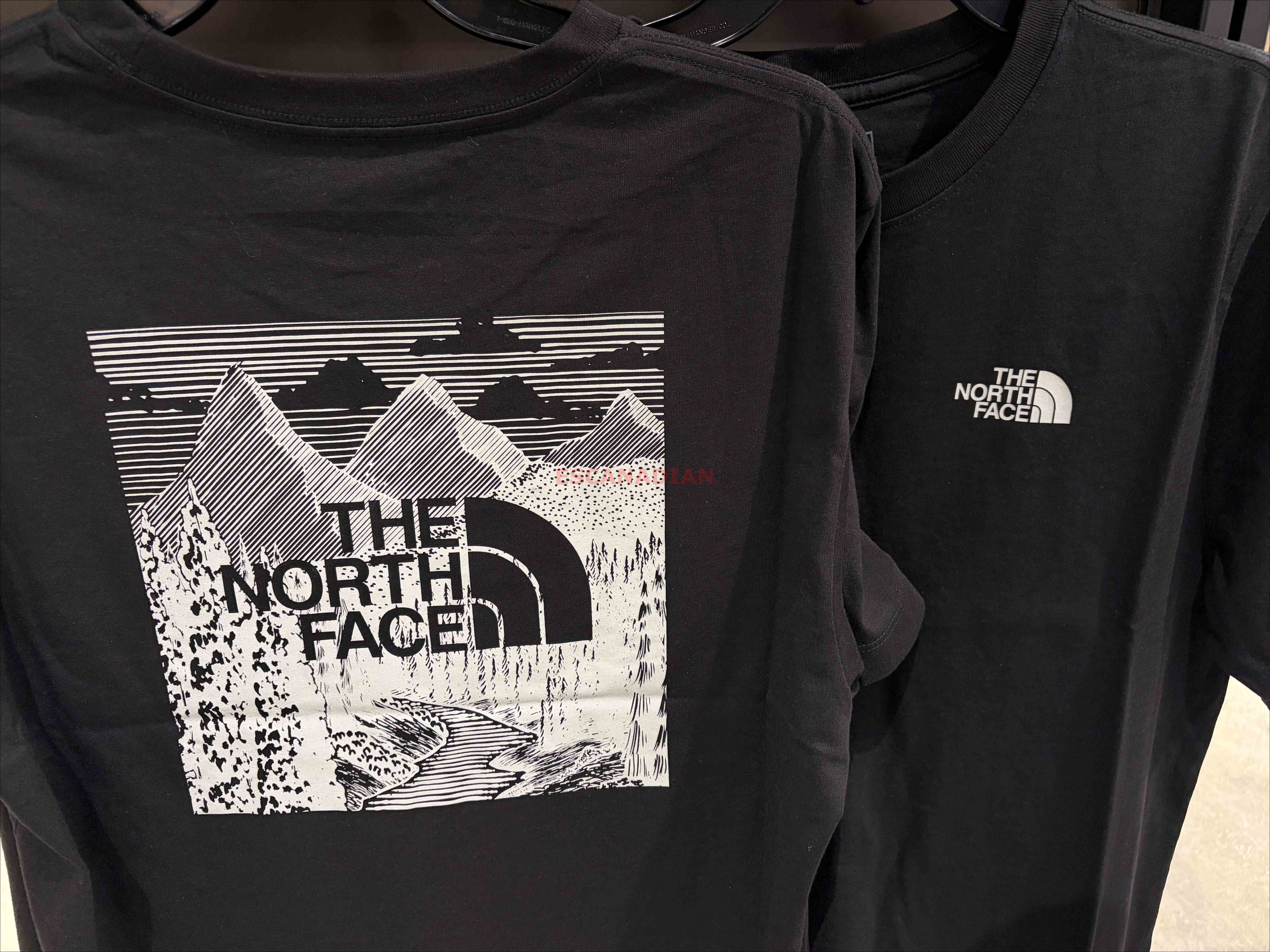 THE NORTH FACE 男大人 山脈BOX 正反圖 短TEE