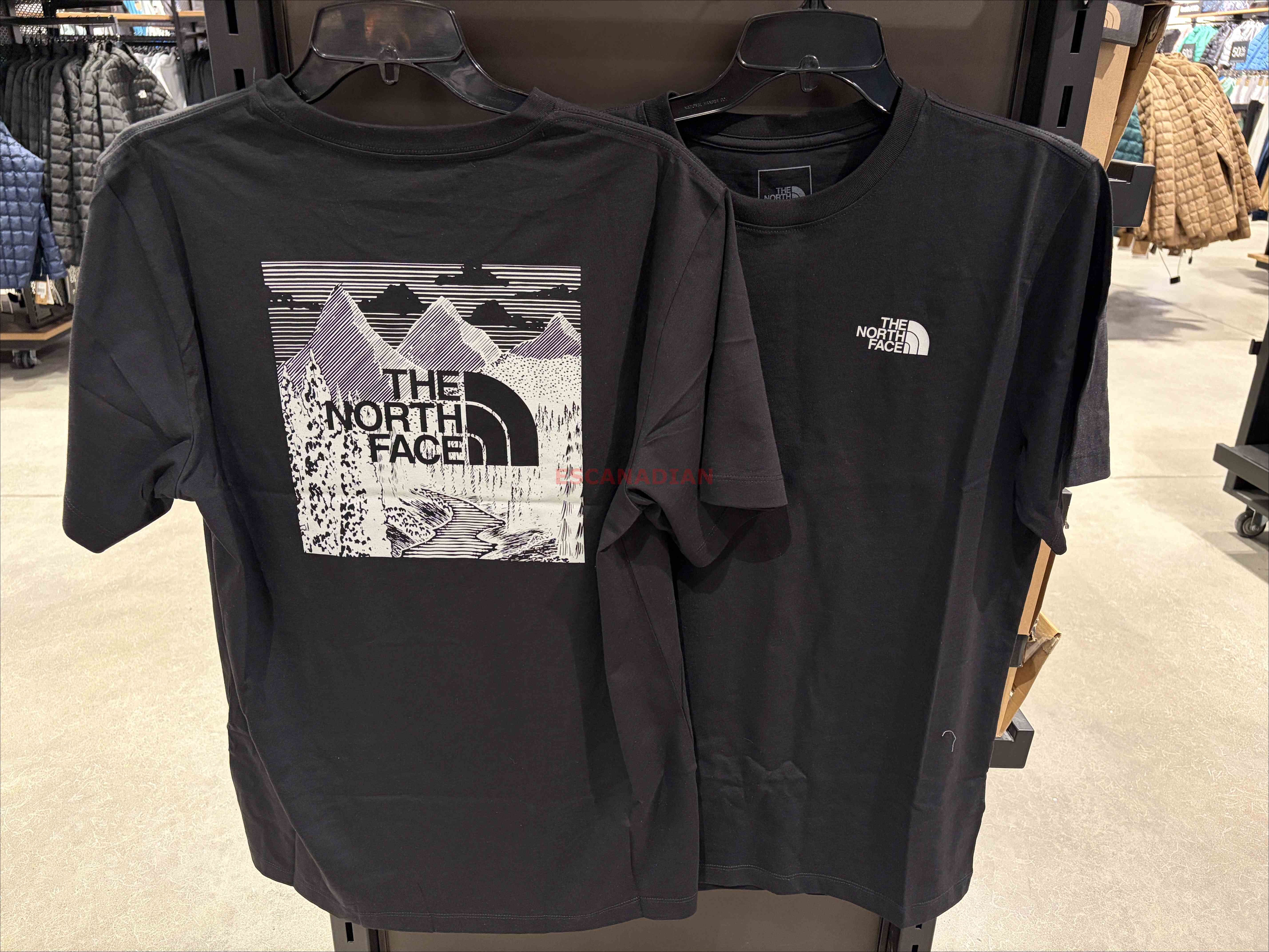 THE NORTH FACE 男大人 山脈BOX 正反圖 短TEE