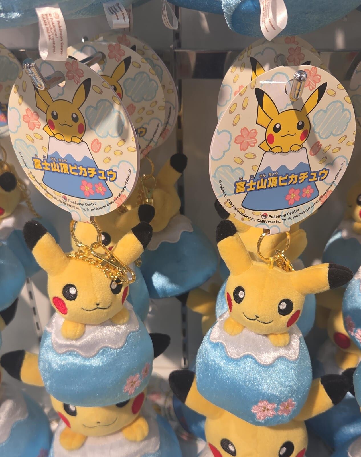 日本御殿場富士山限定 寵物小精靈Pokemon比卡超公仔吊飾