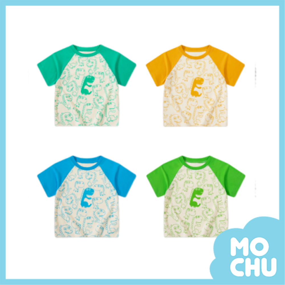 大頭小恐龍滿版短袖上衣(四色)