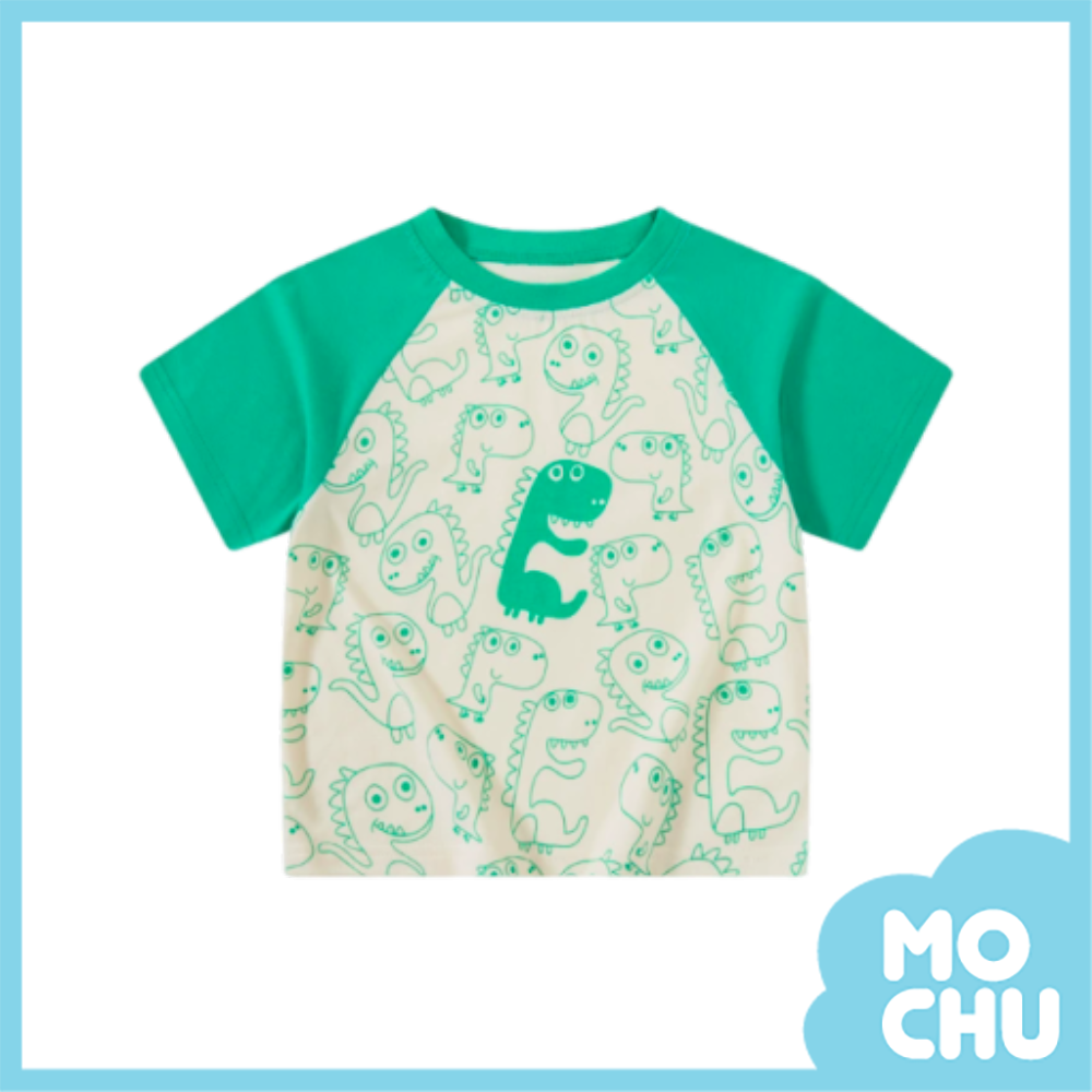 大頭小恐龍滿版短袖上衣(四色)