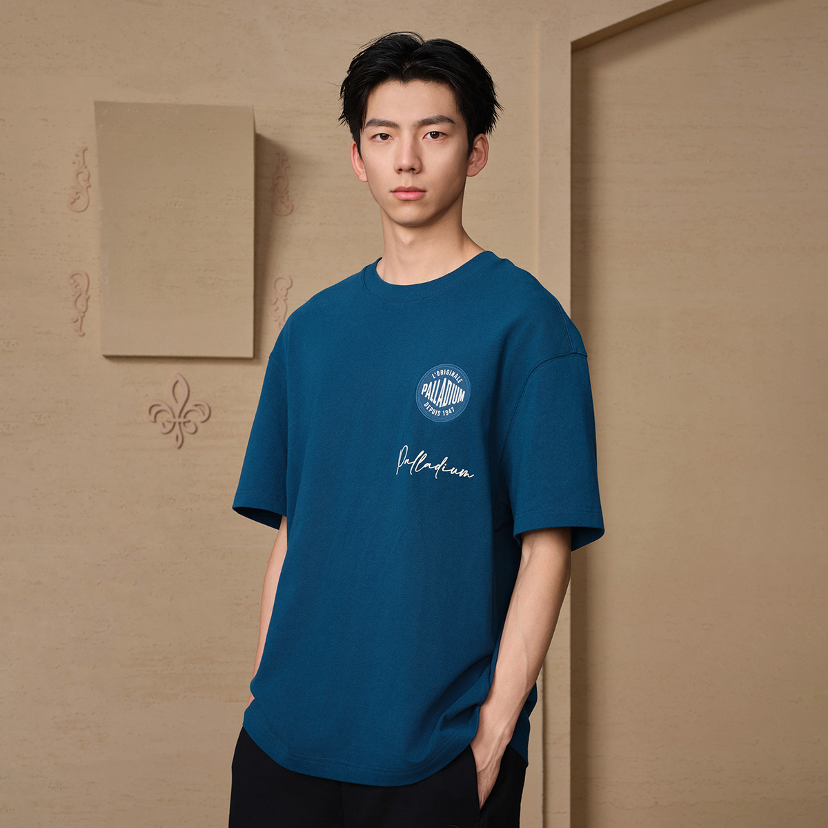 男裝復古 PALLADIUM LOGO 寬鬆T裇