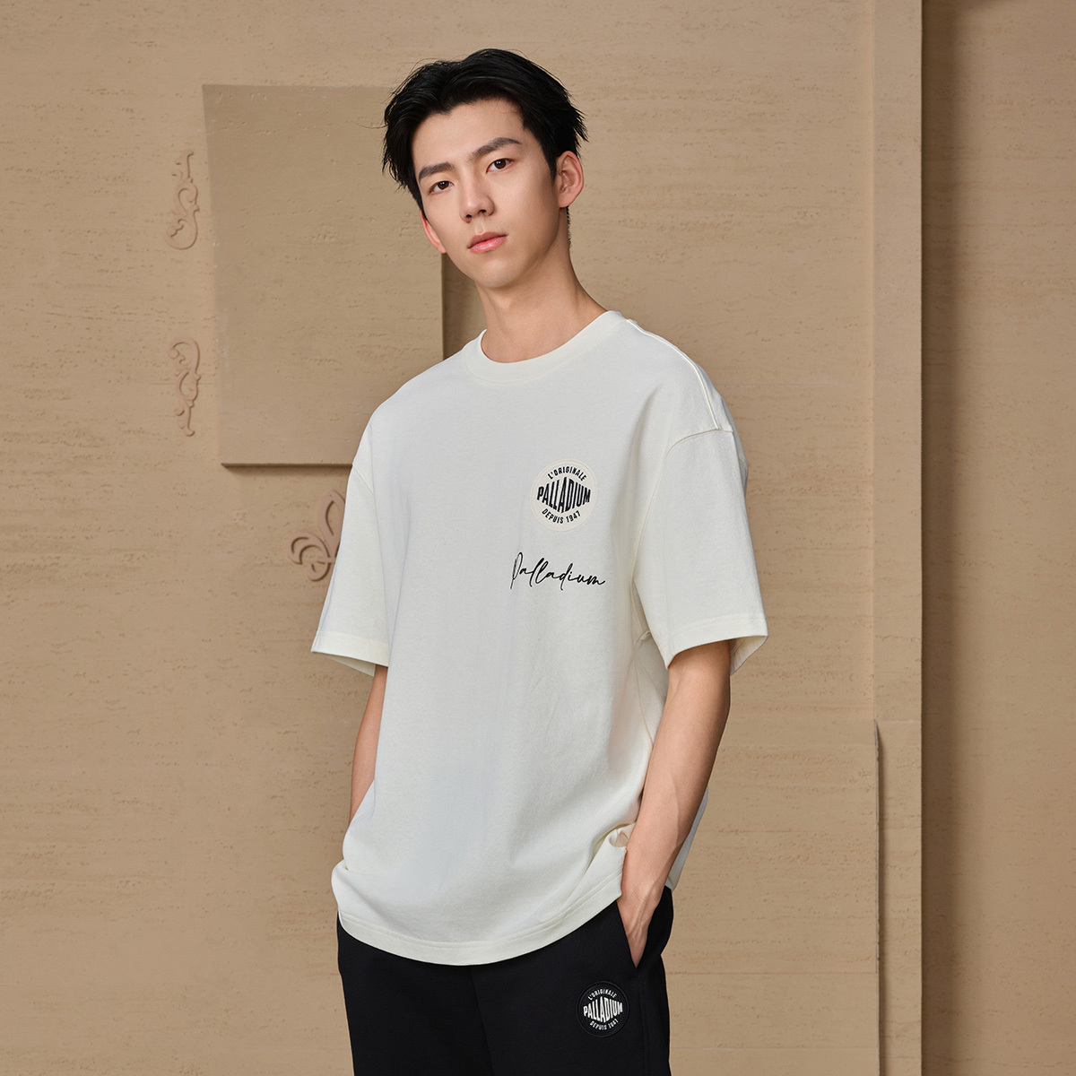 男裝復古 PALLADIUM LOGO 寬鬆T裇
