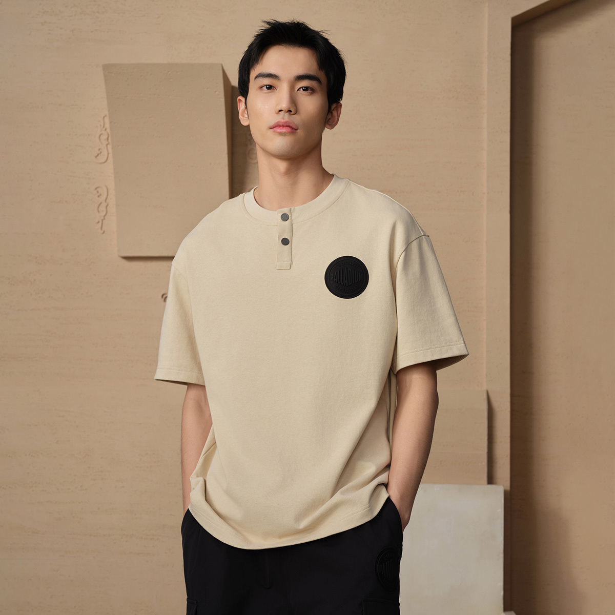 男裝 PALLADIUM LOGO 寬鬆全棉T裇