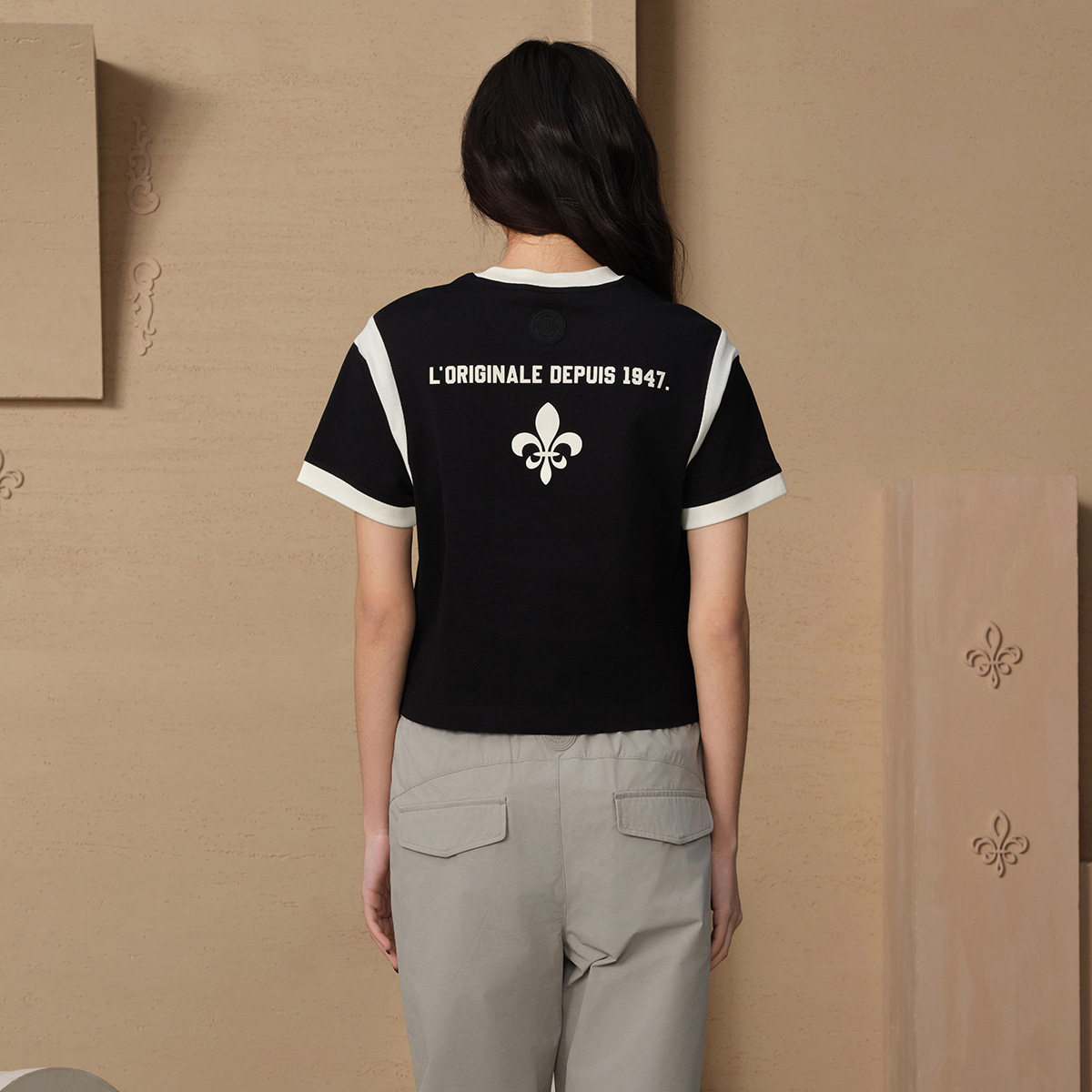 女裝復古PALLADIUM LOGO 撞色全棉T裇