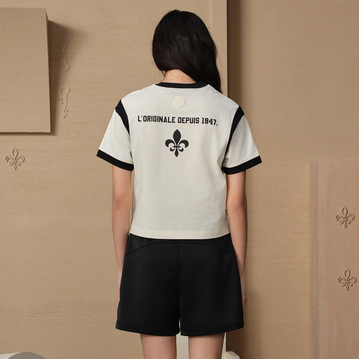 女裝復古PALLADIUM LOGO 撞色全棉T裇