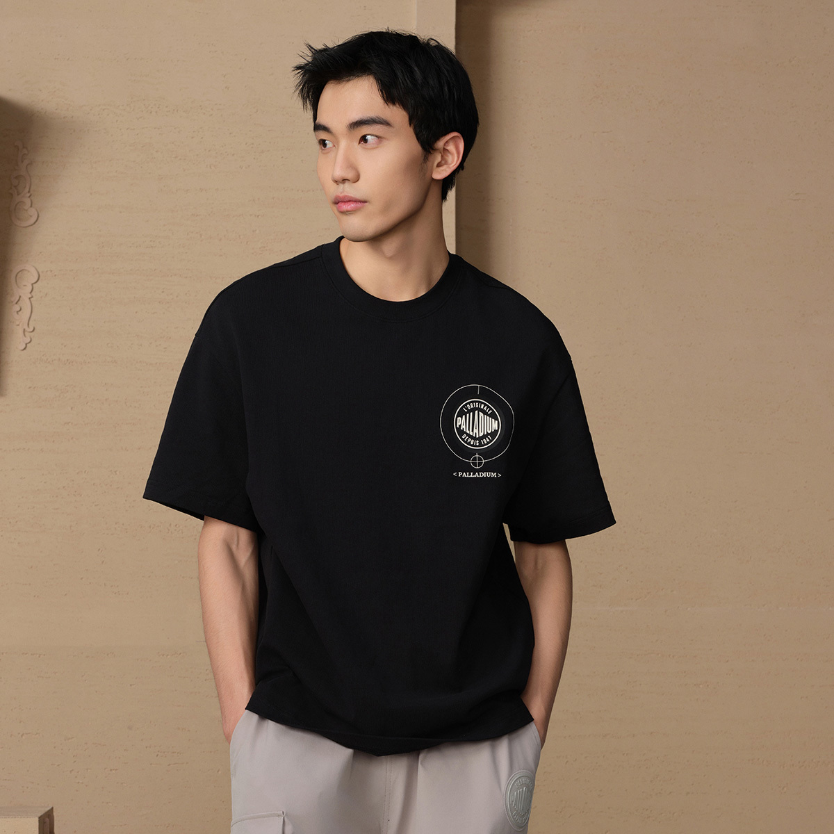 男裝 PALLADIUM LOGO 寬鬆全棉T裇