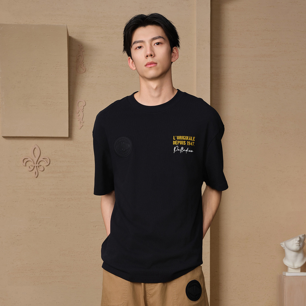 男裝 PALLADIUM LOGO 寬鬆全棉T裇