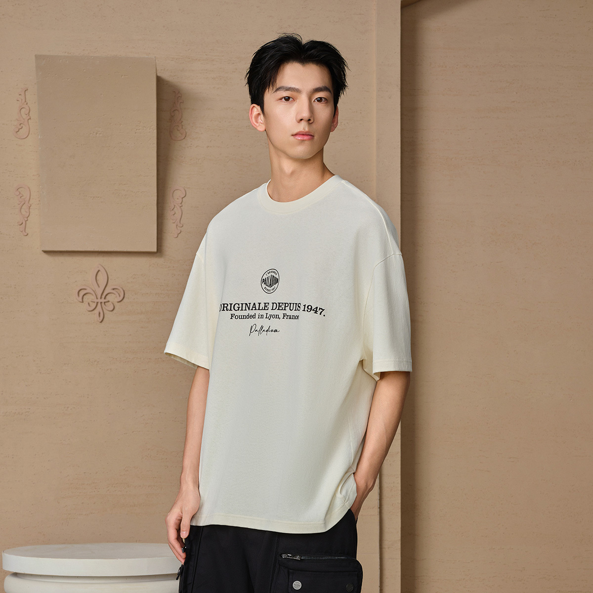 男裝 PALLADIUM LOGO 寬鬆全棉T裇