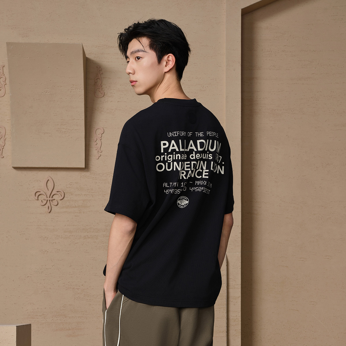 男裝 PALLADIUM LOGO 寬鬆全棉T裇