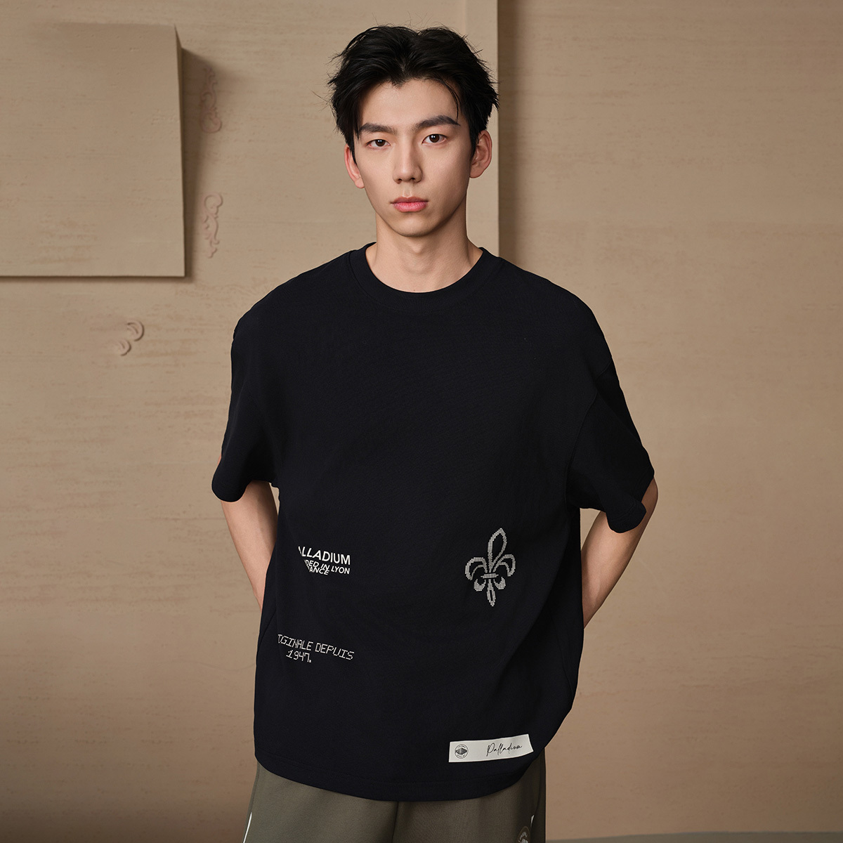 男裝 PALLADIUM LOGO 寬鬆全棉T裇