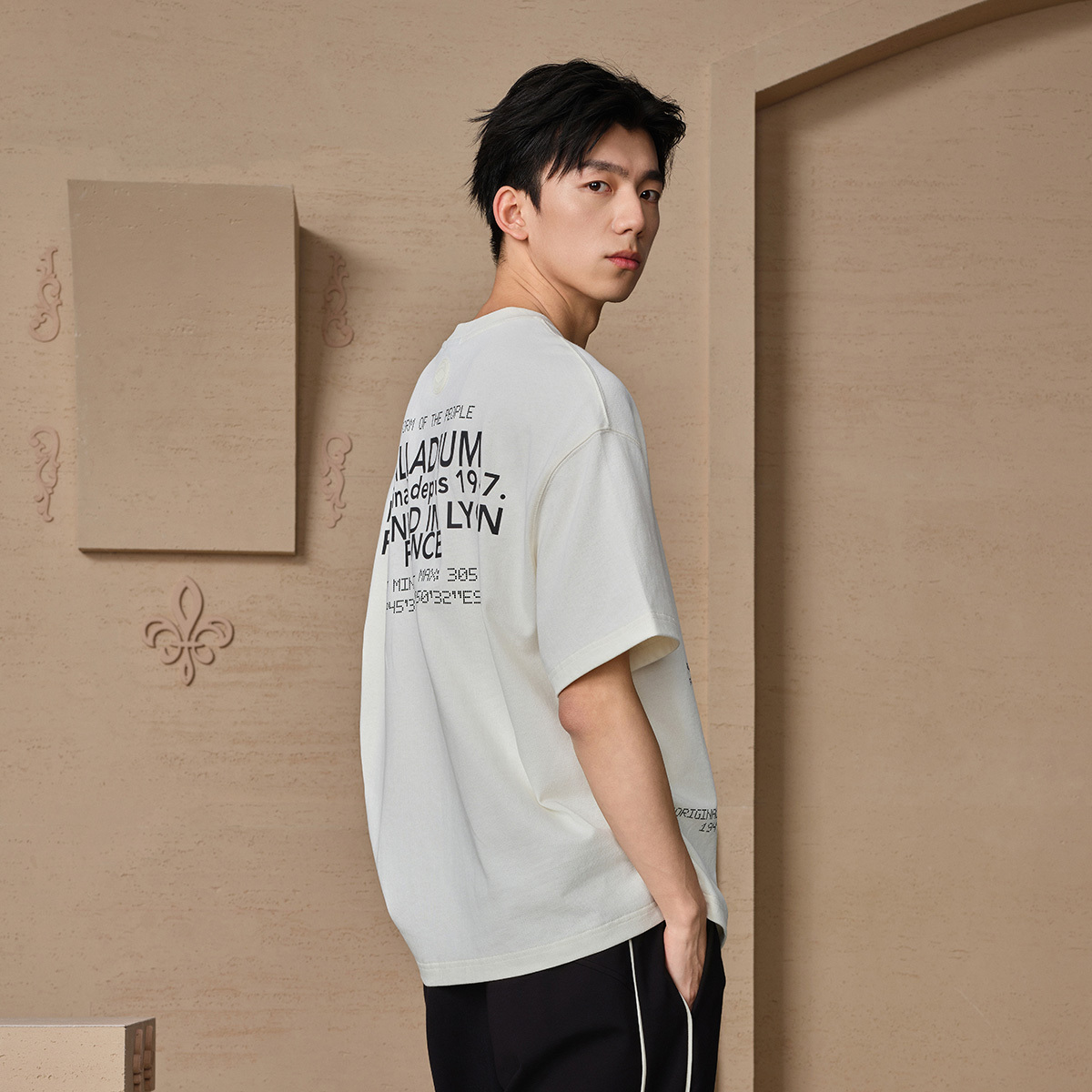 男裝 PALLADIUM LOGO 寬鬆全棉T裇