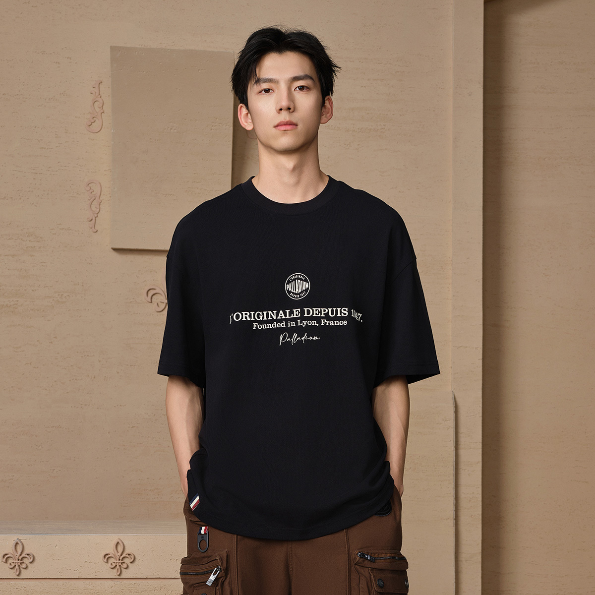 男裝 PALLADIUM LOGO 寬鬆全棉T裇