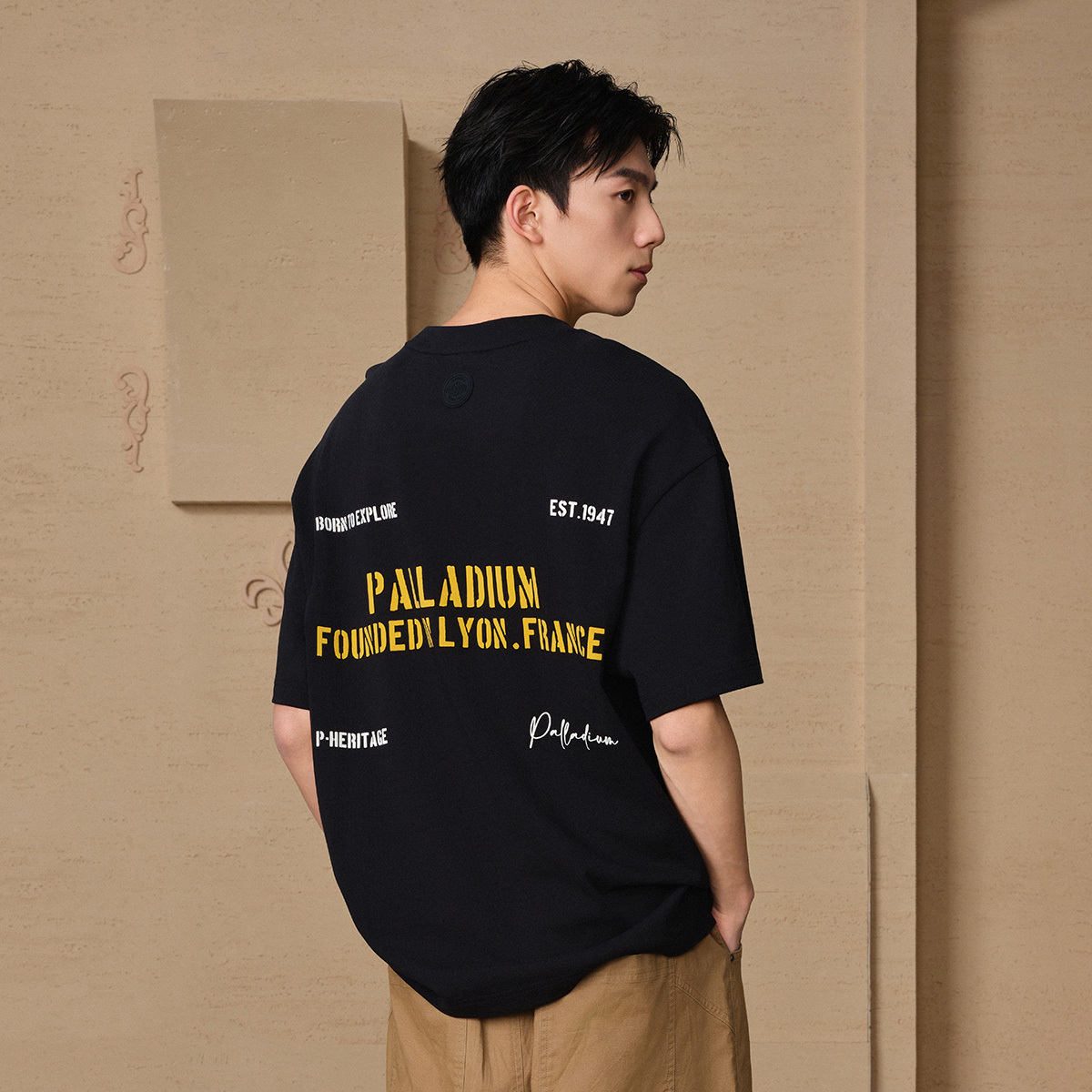 男裝 PALLADIUM LOGO 寬鬆全棉T裇