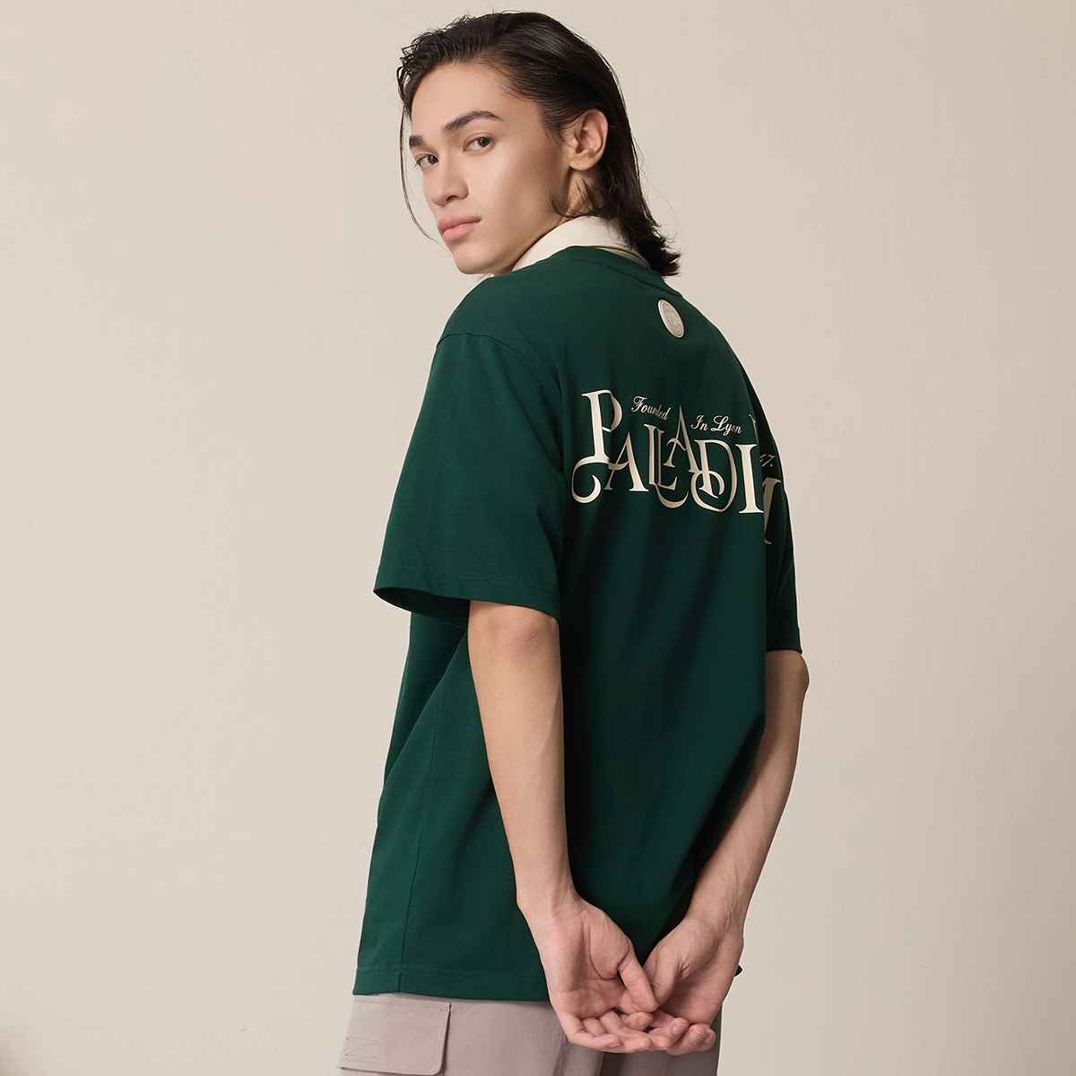 男裝 PALLADIUM LOGO 寬鬆落肩T裇
