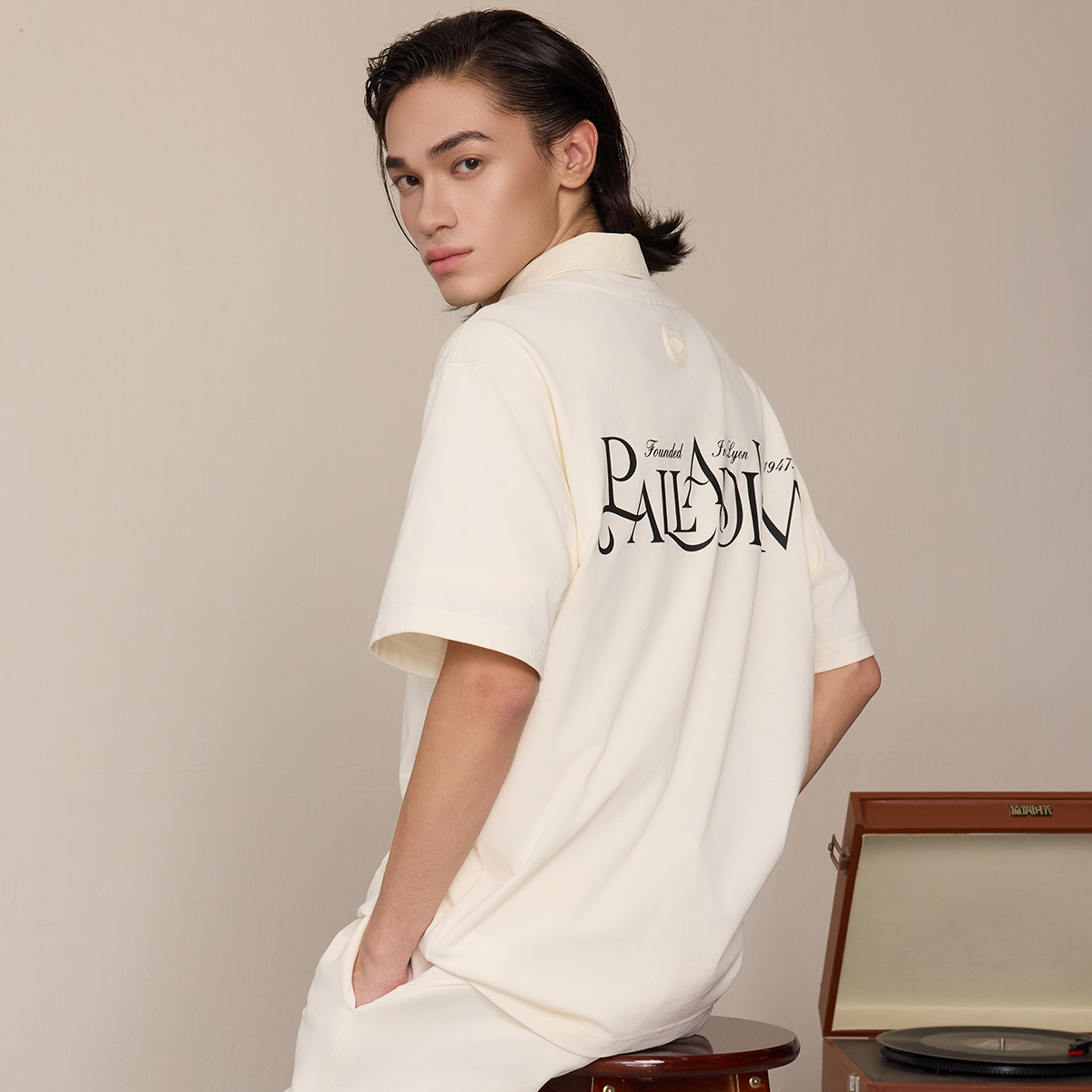 男裝 PALLADIUM LOGO 寬鬆落肩T裇