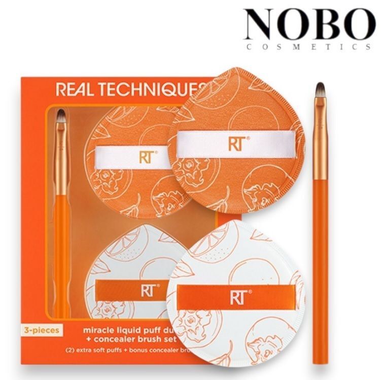RT - 奇蹟水滴狀粉撲+遮瑕刷套庄 [2個粉撲+1支遮瑕刷] (平行進口)