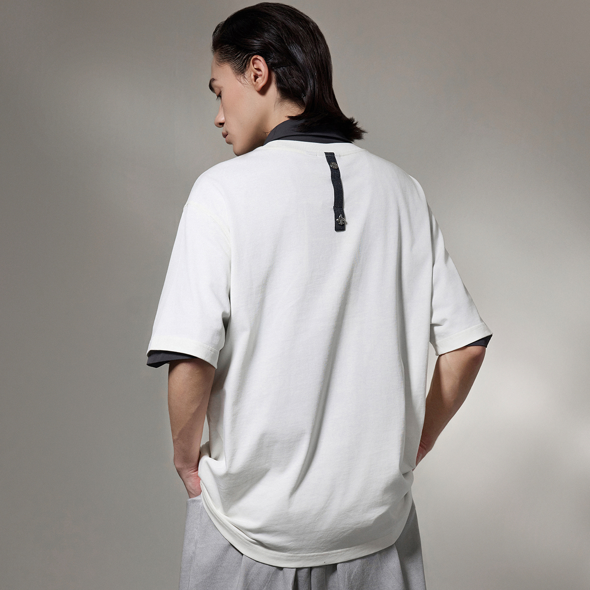 男裝 PALLADIUM LOGO 寬鬆落肩T裇