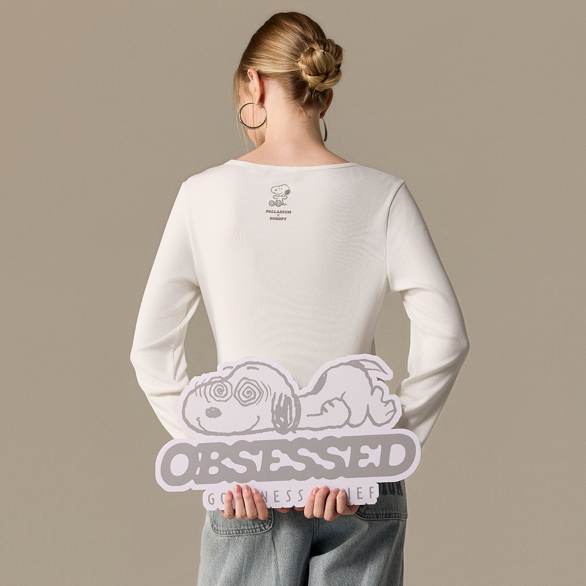 PALLADIUM x SNOOPY 女裝LOGO修身長袖T裇