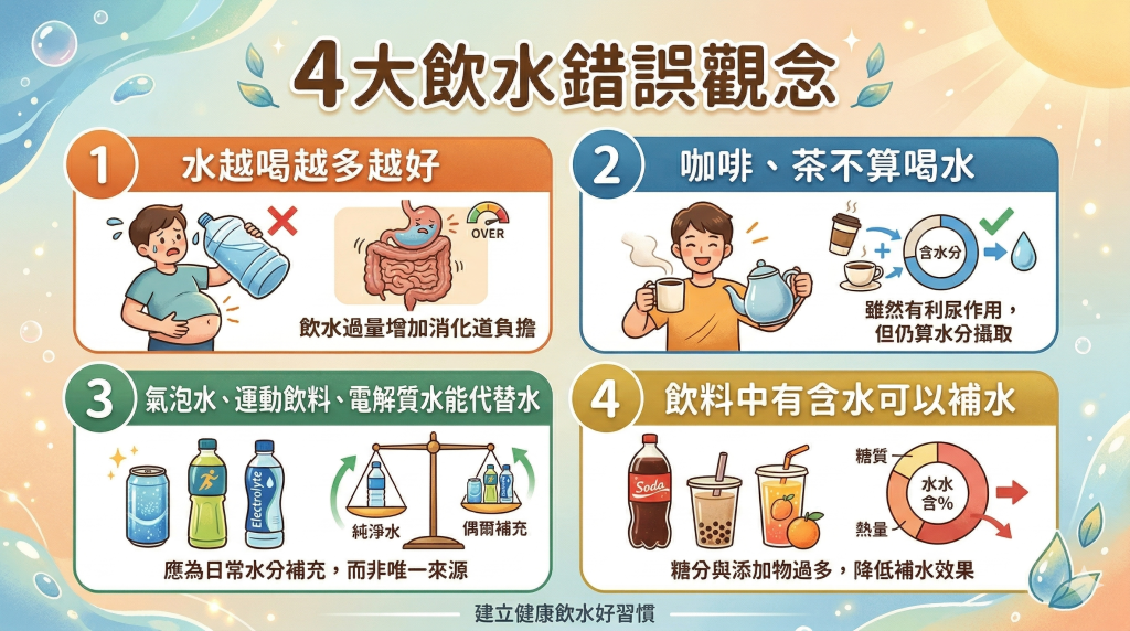 4大飲水錯誤觀念