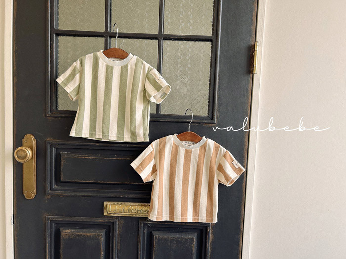 正韓夏valu_bebe 兩色直條上衣