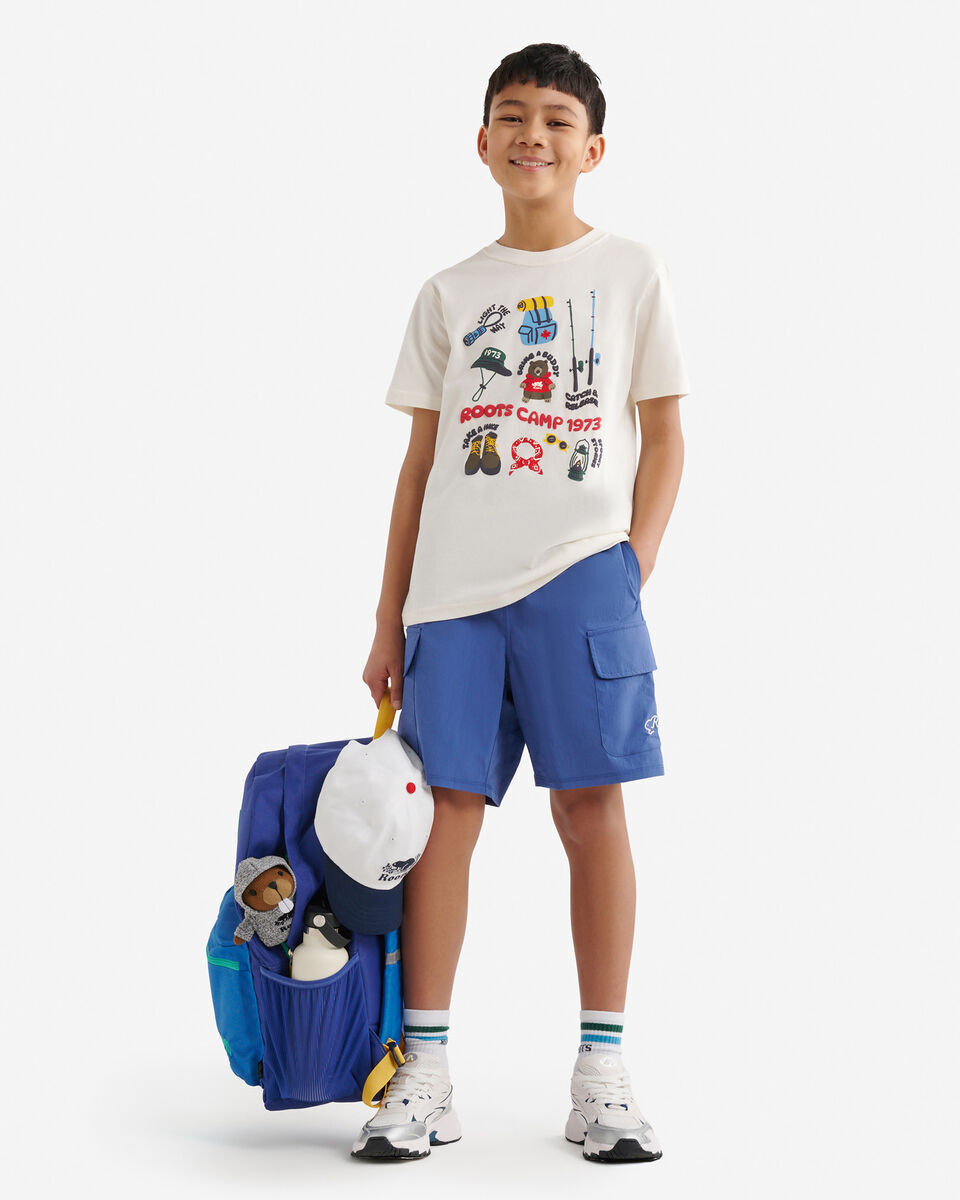 ROOTS 大童 戶外系列 夜光圖案 短TEE (2色)