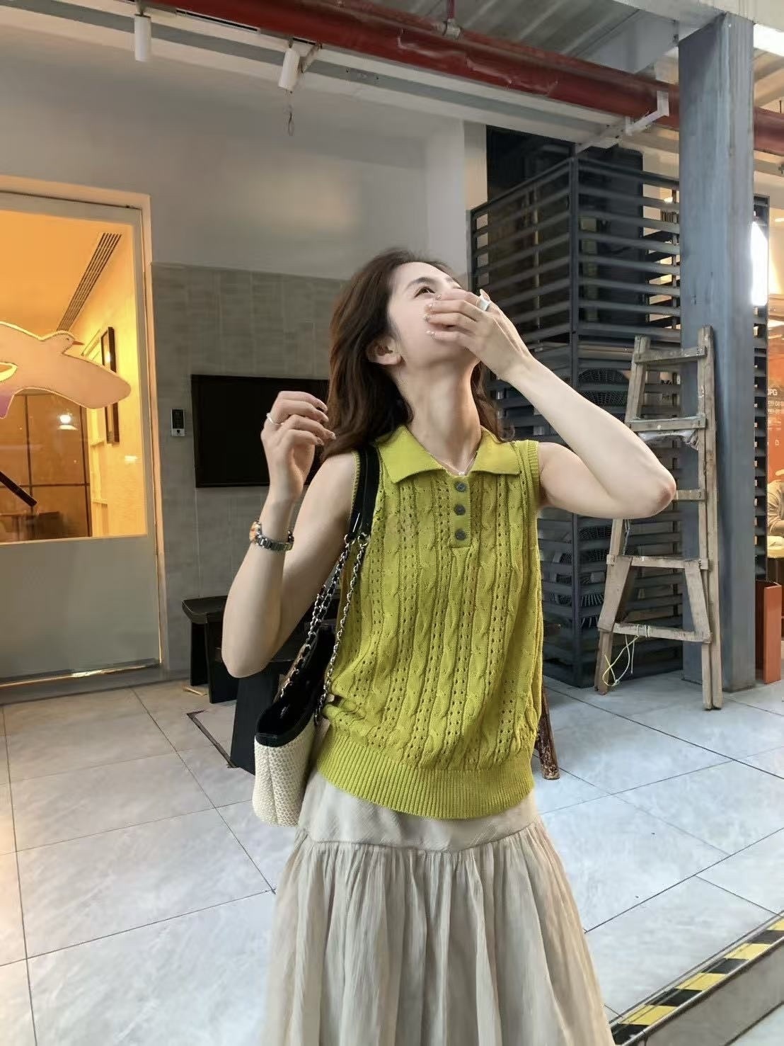 817 Polo領針織背心