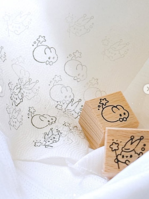 Pei+Pei．小兔手帳印章 共三款 小精靈/蛋花/號角