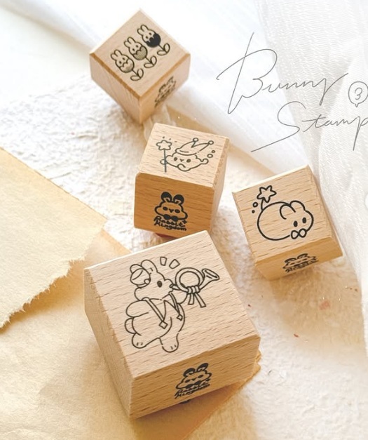 Pei+Pei．小兔手帳印章 共三款 小精靈/蛋花/號角