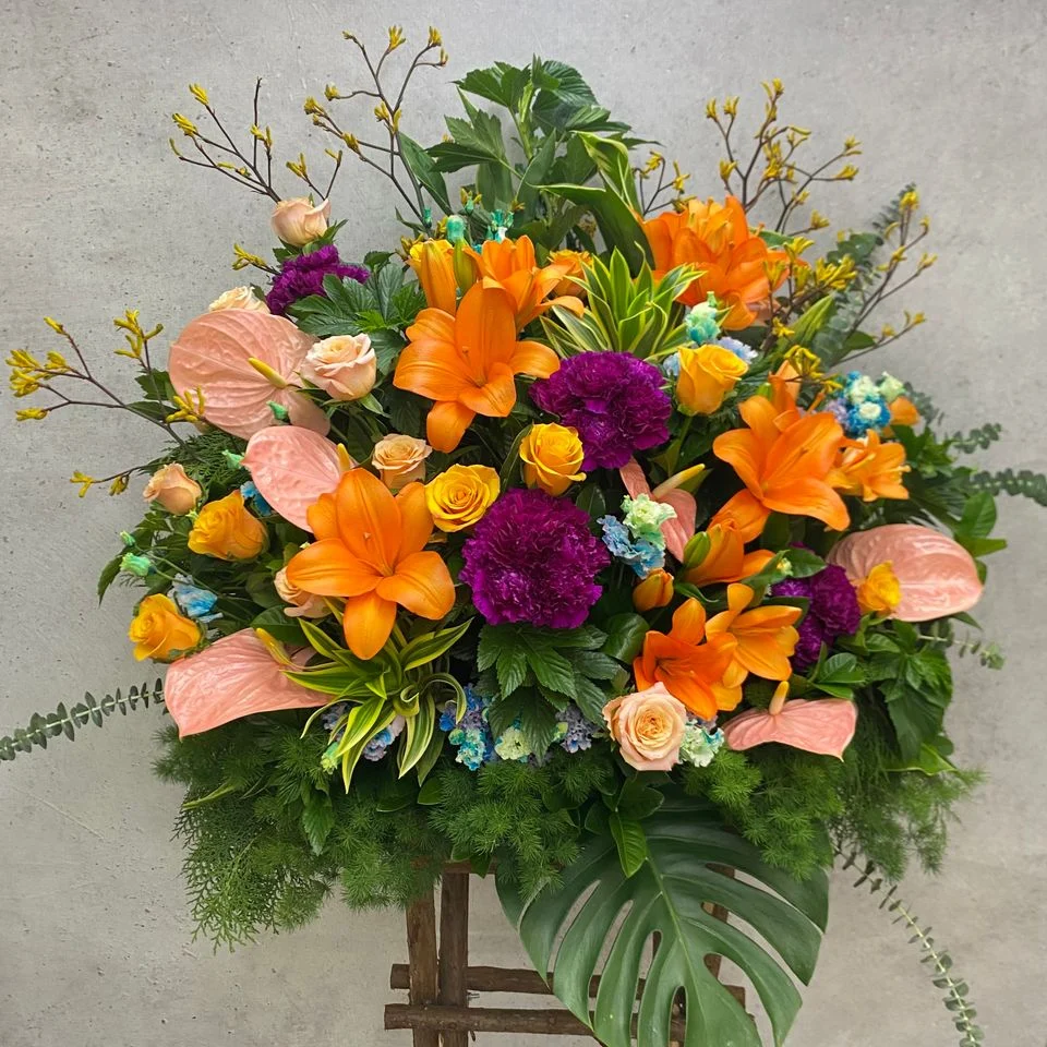 W - 恭賀花籃/韓式花籃-恭賀OPE_28032