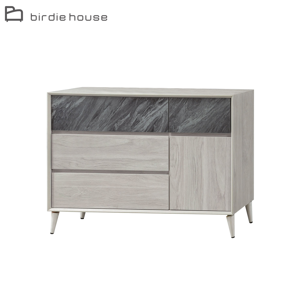 柏蒂家居-凱薩4尺單門四抽收納櫃/四斗櫃/多功能置物櫃