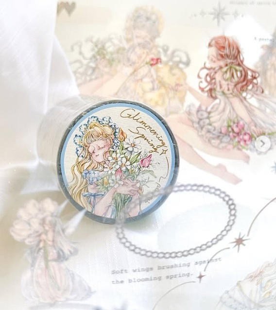 Pei+Pei．春日琉光 8cm貝殼光亮面PET膠帶 <整捲/分裝>