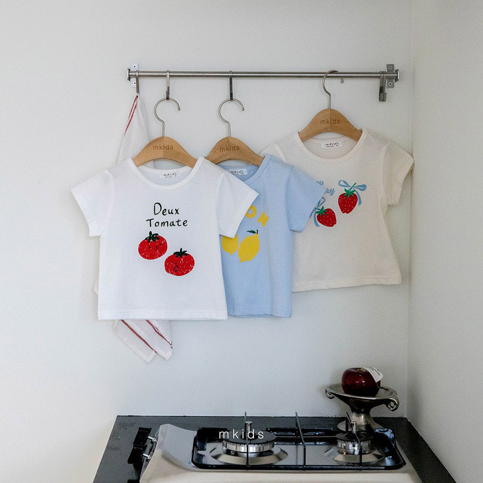 正韓夏mkids 三色水果上衣