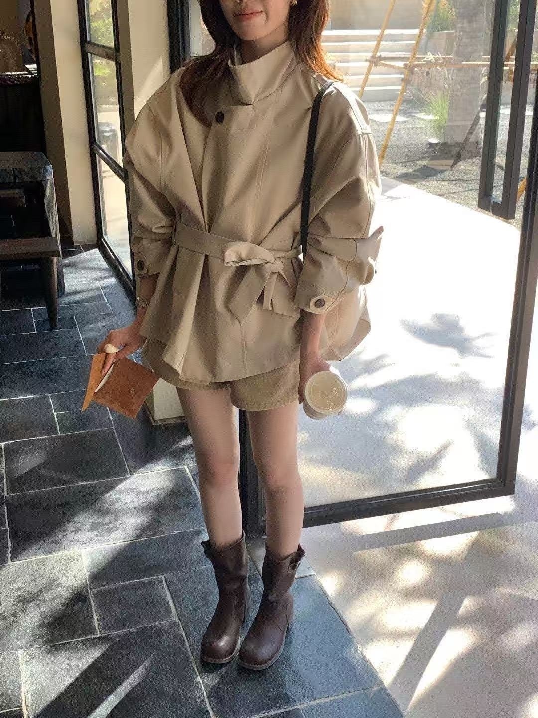 1013 高級感立領經典百搭風衣