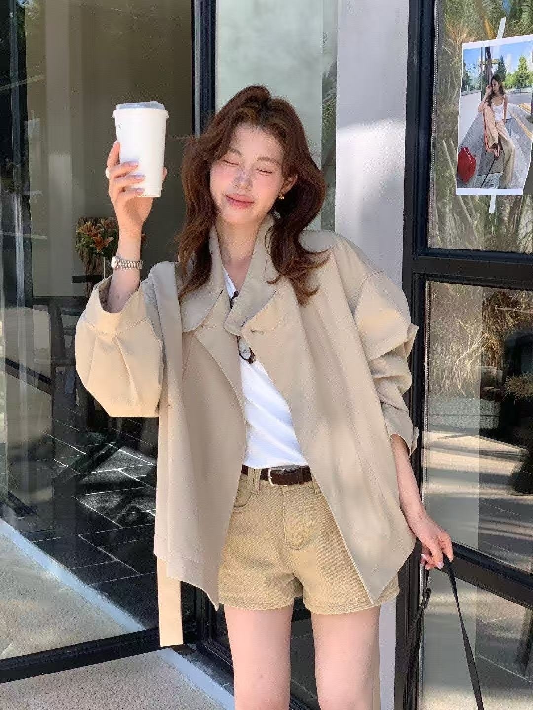 1013 高級感立領經典百搭風衣