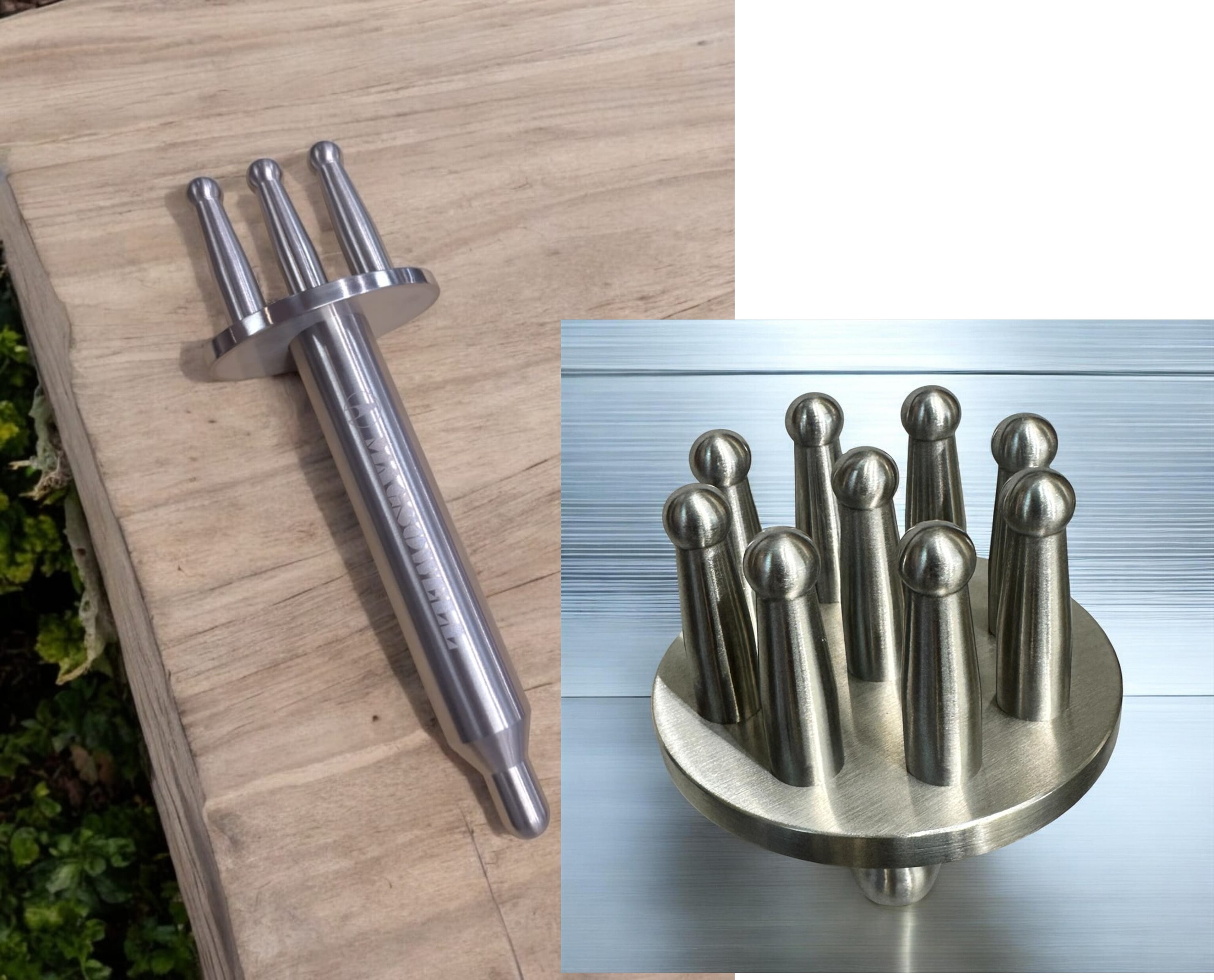 A34 磁穴經絡按摩棒至尊套裝: 9叉經絡按摩刷+3叉經絡棒