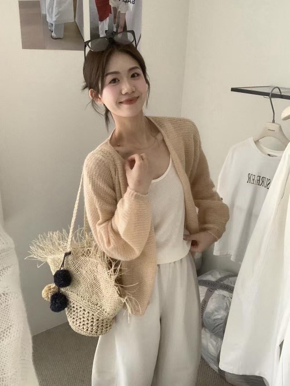 881 溫柔鬆弛感鏤空開衫