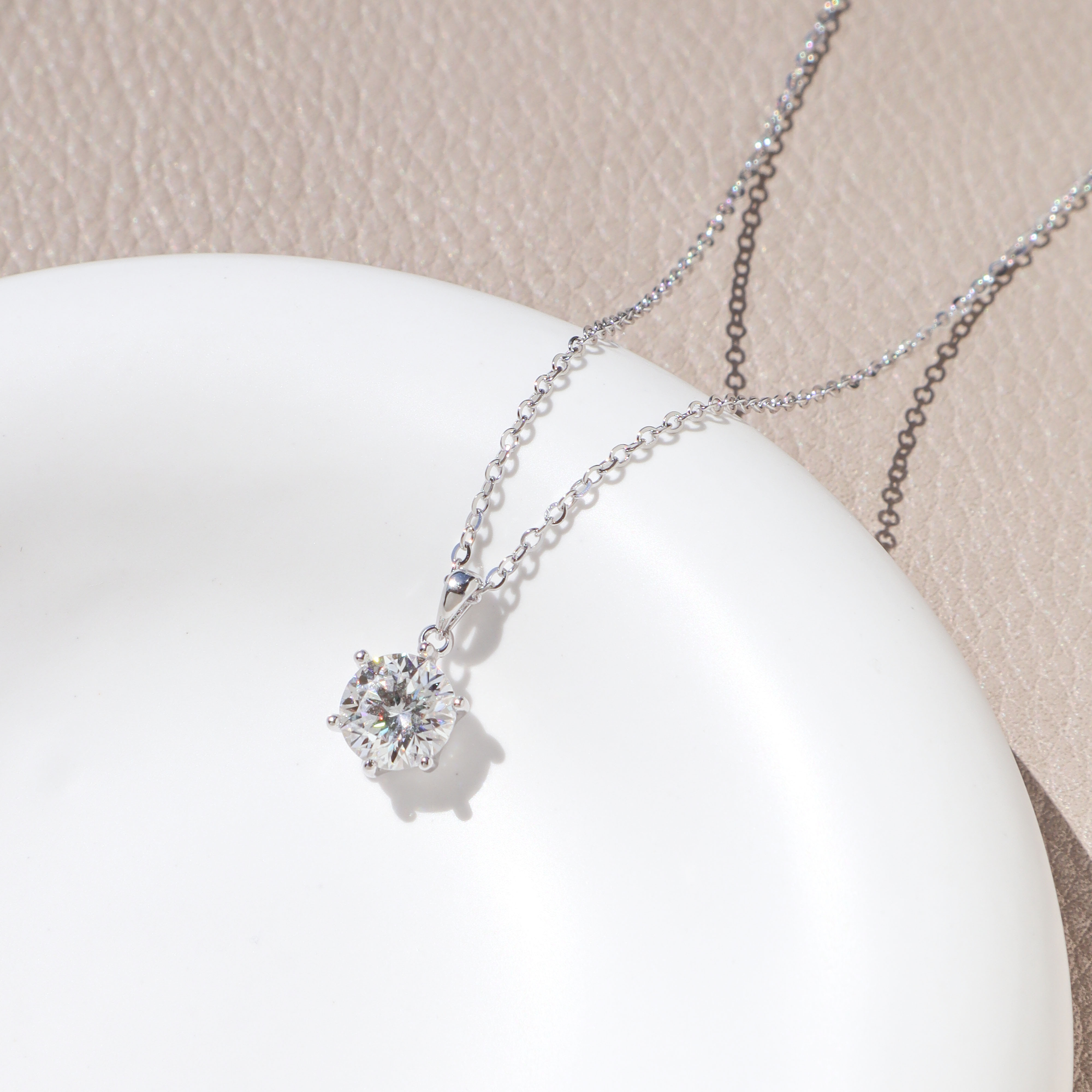 Silver/獨耀真心．莫桑石項鍊